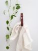 Medium Leather Snap Wall Strap [Flag End] | Storage by Keyaiira | leather + fiber | Artist Studio in Santa Rosa. Item composed of leather