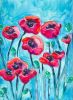 Poppy Sky | Prints by Brazen Edwards Artist. Item composed of canvas and paper