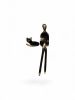 Little Lady- single female figurine with cat | Sculptures by YENNY COCQ
