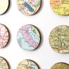 One Hundred World Map Dots Collage With Gold Leaf | Paintings by Amelia Coward