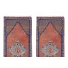Distressed Small Turkish Rug - Set of Two Kitchen Carpet | Runner Rug in Rugs by Vintage Pillows Store. Item composed of cotton and fiber