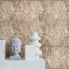 *Lisbon Brushed Gold Over Gold Leaf | Wallpaper in Wall Treatments by Wallcovetings by Brenda Houston. Item made of fabric & paper
