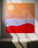 Flow State - 30x30" oil on canvas - Abstract Ocean and Sun | Oil And Acrylic Painting in Paintings by Amy Straley