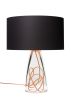 SERAFINA Lamp · Clear+Charcoal+Copper | Table Lamp in Lamps by LUMi Collection. Item made of copper with glass