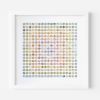 Three Hundred and Twenty Four Map Dots Rainbow Concentric Squares Collage #2 | Paintings by Amelia Coward