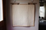 Modern Handmade Baby Quilt - Blue Floral Squares | Linens & Bedding by Hazel Oak Farms. Item made of cotton