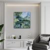 Monets Garden Bridge | Oil And Acrylic Painting in Paintings by Meredith H. Item composed of canvas in boho or mid century modern style