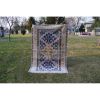 Vintage Blue Caucasian Rug - Traditional Hand Woven Wool | Area Rug in Rugs by Vintage Pillows Store. Item composed of cotton