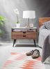 Nightstand Bedside Table Walnut / Oak Wood Board | Tables by Manuel Barrera Habitables. Item composed of oak wood and marble