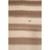 Brown Striped Turkish Hemp Kilim Rug 5'10" X 11'3" | Area Rug in Rugs by Vintage Pillows Store. Item made of cotton with fiber