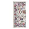 Vintage Lucent White Silk Human Pictorial Suzani Wall Decor, | Tablecloth in Linens & Bedding by Vintage Pillows Store