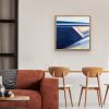 Original 30x30 Geometric Abstract Painting | Beach by Shilo Ratner | Oil And Acrylic Painting in Paintings by Shilo Ratner