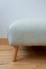 Professor 30 x 30 Square Ottoman | Benches & Ottomans by OTTOMN. Item made of linen & leather