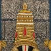 Lord Balaji Big Size Wall Artwork, Handmade Embroidered Beje | Embroidery in Wall Hangings by MagicSimSim