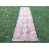 Distressed Traditional Oushak Runner With Brillant Colors | Runner Rug in Rugs by Vintage Pillows Store. Item made of cotton