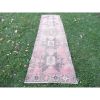 Distressed Traditional Oushak Runner With Brillant Colors | Runner Rug in Rugs by Vintage Pillows Store. Item made of cotton
