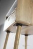 Mid Century Nightstand Drawer in Walnut & Carrara Marble Top | Storage by Manuel Barrera Habitables. Item made of walnut