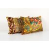 Floral Velvet Vintage Pillow Cover, Set of Two Boho Kilim | Sham in Linens & Bedding by Vintage Pillows Store. Item composed of cotton and fiber