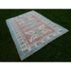 Vintage Turkish Oushak Rug With Soft Color Hand Knotted Rug | Area Rug in Rugs by Vintage Pillows Store. Item composed of cotton & fiber