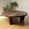Round Chunky Coffee Table | Tables by Crafted Glory. Item composed of oak wood in scandinavian style
