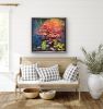 Water Lilies On Fire | Oil And Acrylic Painting in Paintings by Checa Art. Item made of canvas with synthetic