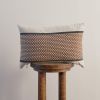 Embroidered Orange Circles Lumbar Pillow 12x18 | Pillows by Vantage Design