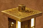 Japanese Lamp / Lantern In Wenge - "Rakuyō" (Falling Leaves) | Table Lamp in Lamps by Studio Straylight. Item made of wood & paper compatible with japandi and asian style