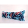 Fish Ikat Velvet Bedding Pillow, Silk Long Animal Lumbar Cus | Cushion in Pillows by Vintage Pillows Store