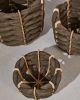 (M) Hull Basket in Army Green Vegan Suede | Storage Basket in Storage by Knots Studio. Item composed of wood & fabric