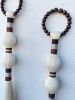 Macrame Wall Hanging with Wooden Beads, Boho Fiber Art Decor, Handmade Tassel Wall Hanging, Neutral Minimalist Home Decor, Large Macrame Art | Wall Hangings by İnanç Yılmaz