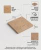 Oak Wood Marquetry Coasters, Geometric Wood Veneer Drink Set of 4 | Tableware by Vesta Corte