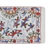 1960s Silk Suzani Animal Runner, Vintage C.Asian Suzani Tabl | Tablecloth in Linens & Bedding by Vintage Pillows Store