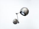 LED Adjustable Wall Globe Sconce - Industrial Ball Light | Sconces by Retro Steam Works. Item composed of brass in industrial style