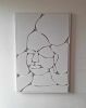 3D Geometric Portrait Art: Textured Beige & White Wall Sculpture | Wall Hangings by Vaiva Art Atelier