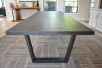 Industrial Black Ash Table | Dining Table in Tables by Hazel Oak Farms. Item made of oak wood with metal