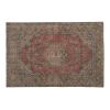 Vintage Handknotted Turkish Unusual Rug with Floral Border | Area Rug in Rugs by Vintage Pillows Store. Item made of fiber