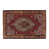 Vintage Red Wool Animal Turkish Rug 3'1" X 4'8" | Small Rug in Rugs by Vintage Pillows Store. Item made of cotton with fiber
