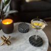 Black Terrazzo Coaster Set | Tableware by Pretti.Cool. Item composed of concrete and glass