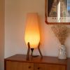 Mid Century Lamp: Retro Inspired Table Lamp, Handmade Bedside Nightstand Light, Warm Ambient Glow | Lamps by Spacecraft Furnishing