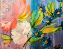 Twilight Tryptic | Oil And Acrylic Painting in Paintings by Colleen Sandland Beatnik. Item composed of canvas and synthetic