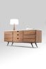 Credenza in Solid Board Oak / Walnut, and Marble Top | Storage by Manuel Barrera Habitables. Item made of oak wood & marble