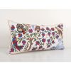 Vintage Long Pictorial Suzani Pillow Cover, Embroidery Duck, | Cushion in Pillows by Vintage Pillows Store