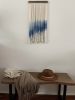Dip Dyed Wall Hanging- Blues | Tapestry in Wall Hangings by Mpwovenn Fiber Art by Mindy Pantuso