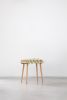 Ivory Velvet Woven Stool | Chairs by Knots Studio