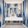 BOLD WASHED IKAT — Navy & Cobalt Blue Ikat Wallpaper Pattern | Wall Treatments by ELLE WALLS