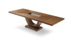 Lauren Dining Table Walnut | Tables by Greg Sheres. Item made of walnut with glass