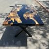 Unique Resin Olive Wood Dining Table | Handmade Epoxy Dining | Tables by TigerWoodAtelier. Item composed of wood in minimalism or contemporary style