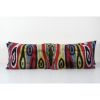 Ikat Colorful Pillow Cover - Set of Three Silk Velvet Lumbar | Cushion in Pillows by Vintage Pillows Store