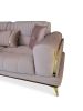 Un œillet, 87'' Round Arm Sofa, Light Rose Velvet Upholstery | Couch in Couches & Sofas by Art De Vie Furniture
