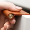 Leather Edge Pulls KENT | Hardware by minimaro - luxury furniture handles. Item composed of copper and leather